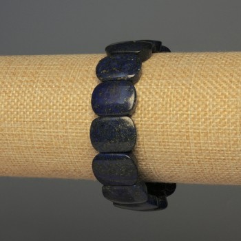 Náramek z lazuritu – články, průměr cca 18×13 mm, délka cca 18 cm, streč