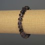 Náramek z ametystu s facettovanými korálkami, průměr 9×5 mm ±, se 3 mm rokajlovými korálkami ±, délka 18 cm ±, elastický