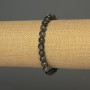 Náramek z labradoritu, hladké korálky o průměru 7 mm, délka 18 cm, elastická šňůrka