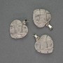 Přívěšek Srdce z horského křišťálu ve stříbrném opletení, průměr 21 × 21 mm ±, délka 27 mm ±