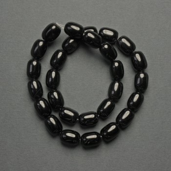 Намистини Агат барило, діаметр 14х10мм+- на волосіні, довжина 39см+