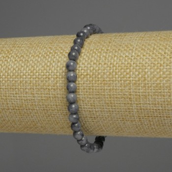 Náramek ze safíru — hladké kuličky 7–8 mm