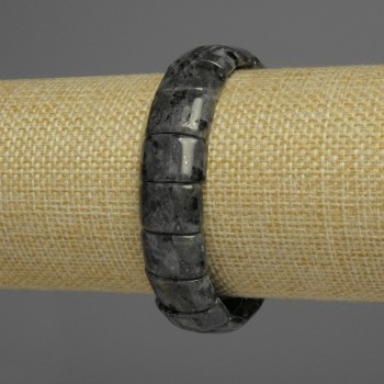 Náramek z labradoritu, korálky o rozměrech 15×10 mm, délka 18 cm ±, elastický