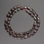 Granátové fasetované oválné korálky, průměr 6×8 mm, délka cca 39 cm