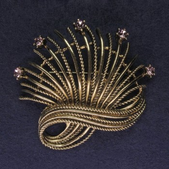 Brožka Akcent s růžovými štrasami