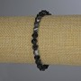 Náramek z broušeného achátu ve tvaru rhombíků, rozměr 6×5 mm, délka 18 cm ±, elastická šňůrka
