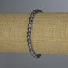 Náramek z terahertzu, hladká kulička 5 mm, délka 18 cm, elastická báze