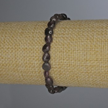 Náramek z granátu galetových korálků, průměr 7×6 mm ±, délka 18 cm ±, elastický