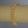 Náramek z citrínu, facetované korálky 9–16 × 5 mm ±, s rokajlovými korálkami 3 mm ±, délka 18 cm ±, pružný