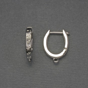 Háčky na náušnice ze stříbrného kovu 18×3 mm – pár