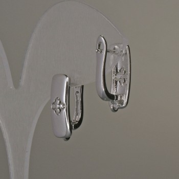 Háčky na náušnice ze stříbrného kovu 17×6 mm