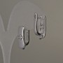 Háčky na náušnice ze stříbrného kovu 17×6 mm