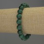 Náramek z malachitu, přírodní kámen, hladká kulička, průměr 10 mm, délka 18 cm