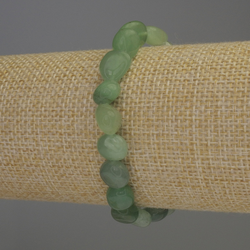 Náramek z nefritu, facetované korálky, průměr 12×8 mm, délka 18 cm, elastický