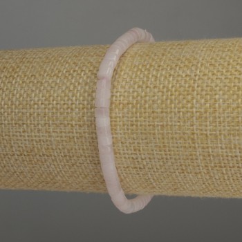 Náramek z růžového křemene – rondely, průměr 4,5×3 mm, délka 18 cm, pružná gumička