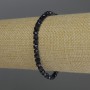 Náramek z aventurínu „Noční Káhira“ – brusované kubické korálky, průměr 4 mm ±, délka 18 cm elastický