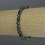 Náramek ze zeleného jaspisu, broušené kuličky o průměru 6 mm, délka 18 cm, elastický