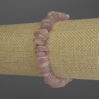 Náramek z jahodového křemene, facettované korálky, průměr 10–14×5 mm, délka 18 cm, elastický