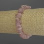 Náramek z jahodového křemene, facettované korálky, průměr 10–14×5 mm, délka 18 cm, elastický