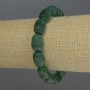 Náramek z achátu s barilkovými korálkami, průměr 14×10 mm, délka 18 cm, elastický