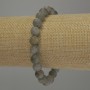Náramek z labradoritu – hladké kuličky, průměr 8 mm ±, délka 18 cm, elastický
