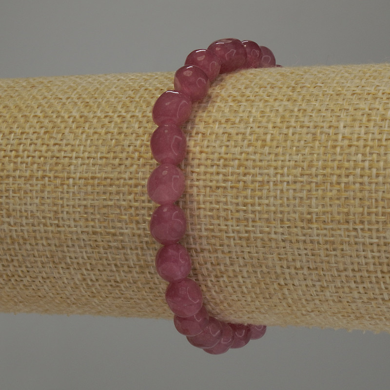 Náramek z turmalínu galetové korálky, průměr 8×7 mm, délka 18 cm, elastický