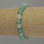 Náramek z mrazivého achátu, hladká korálka, průměr 8 mm, délka 18 cm, na elastické šňůrce
