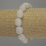 Náramek z adularitu, fasetované korálky, průměr 12×11 mm, délka 18 cm, elastický