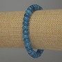 Náramek z akvamarínu ve tvaru rondelů, průměr 8×5 mm, délka 18 cm, pružný