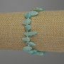 Náramek z larimaru fasetovaný, průměr 12–14×7 mm, rokajl 3 mm, délka 18 cm, na elastické šňůře