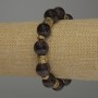 Náramek z granátu – hladké korálky, průměr 12 mm ±, délka 18 cm, elastický