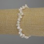 Náramek z říčních perel, oválné perly, průměr 6–8×5 mm, délka 18 cm (elastický)