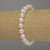 Náramek z říčních perel, průměr 9×8 mm, délka 18 cm (elastický)
