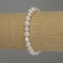Náramek z říčních perel, průměr perliček cca 7–8 mm, délka 18 cm (elastický)