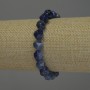 Náramek ze sodalitu s mnohaúhelníkovými tvary, průměr 10×8 mm, délka 18 cm, elastický