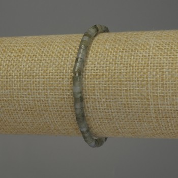 Náramek z labradoritu – rondelové korálky, průměr 4×2 mm, délka 18 cm, elastický