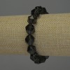 Náramek z kouřového topazu, fasetované korálky, průměr cca 12×10 mm, délka 18 cm, elastický