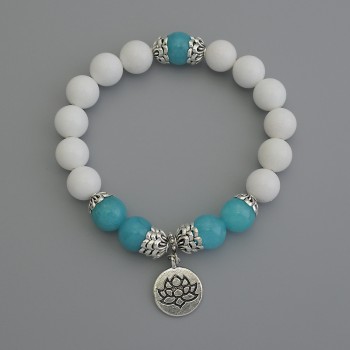 Náramek Assorti – hladká kulička, průměr 10 mm ±, s kovovými vložkami, délka 18 cm, elastický