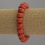 Náramek z umělého korálu ve tvaru rondelových korálků, průměr 12×8 mm, délka 18 cm, elastický