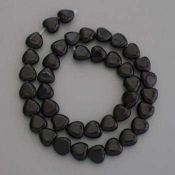 Achátové korálky ve tvaru srdce 10×10 mm – přírodní