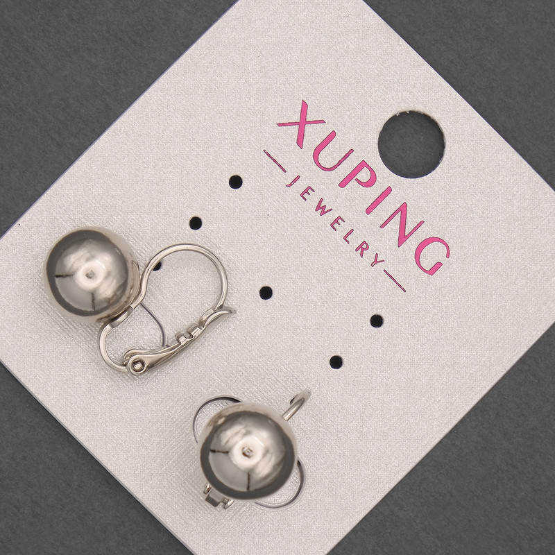 Náušnice Xuping rhodiované 10×15 mm