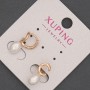 Náušnice Xuping se perlou Mallorca, průměr 6×8 mm ±, délka 17 mm, pozlacení 18K