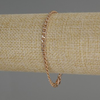 Náramek Xuping s pozlacením 18K, průměr 4 mm, tloušťka 1,0 mm, délka 19 cm