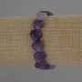 Náramek z ametystu ve tvaru srdcí, průměr 12×12 mm, délka 18 cm, elastický