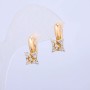 Náušnice Xuping pozlacené 18K se bílými kamínky, průměr 17×8 mm +