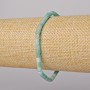 Náramek z amazonitu, broušený, průměr 4×4 mm, délka 18 cm, elastický