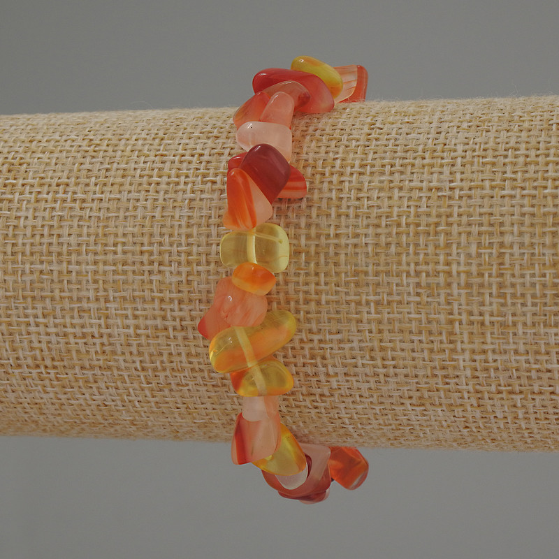 Náramek mix drobků, průměr 8–12×4 mm, délka 18 mm, pružný