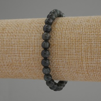 Náramek ze smaragdového fuksitu, hladké korálky, průměr 6,5 mm, délka 18 cm, elastický
