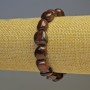 Náramek z přírodního kamene býčí oko, facetované korálky, průměr 13×11 mm (+/-), průměr 11×9 mm (+/-), délka 18 cm, elastický