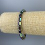 Náramek z hematitu ve tvaru šestiúhelníků, vícebarevný, průměr 8×5 mm, délka 18 cm, elastický